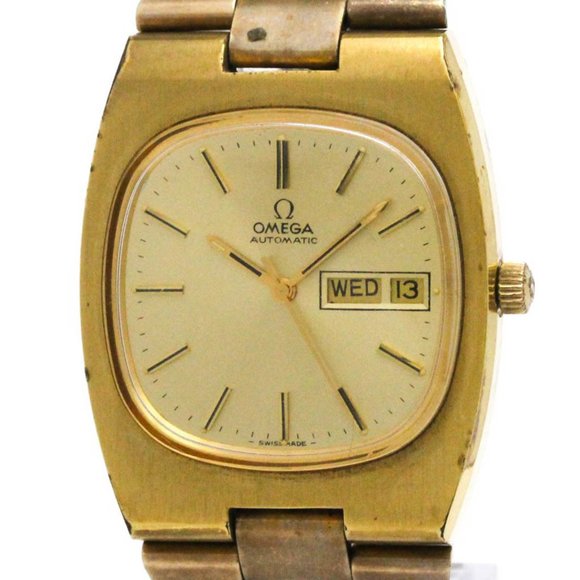 OMEGA Day Date Cal.562 Automatic Gold Plated Watch 166.0192 Vintage - Picture 1 of 10
